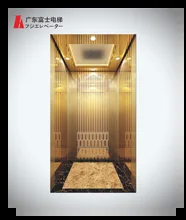 3KW stainless steel kabin lift dengan VVVF kontrol