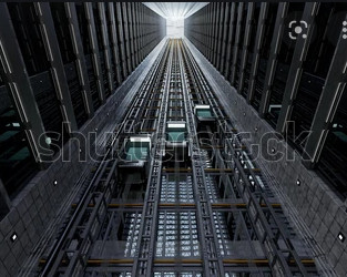 Lift Penumpang Kecepatan Tinggi 1.0m/S Dengan Rem Keselamatan Kapasitas 1000kg