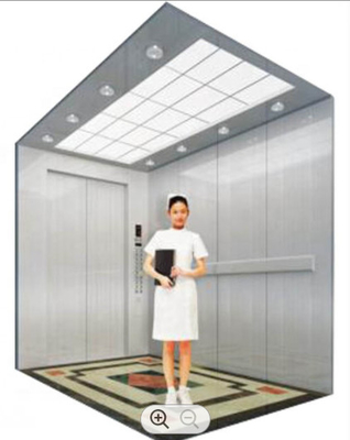 1.5m Pit Rumah Sakit Tempat Tidur Lift Kabin Lift Stainless Steel TUV