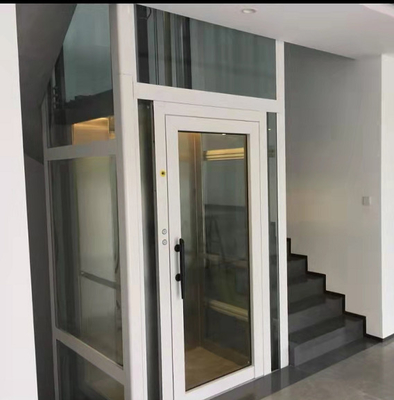 2000KG Commercial Glass Elevator 0.3m/s Lift Hidrolik Rumah