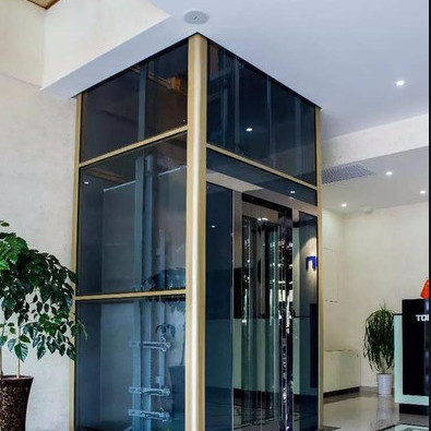 1.5m/s Lift Penumpang Perumahan 400KG Stainless Steel Lift Cabin