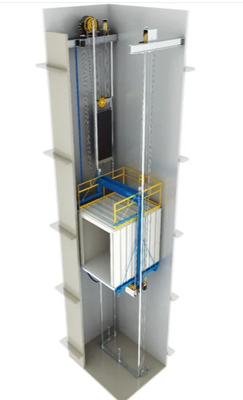 Lift Hidrolik Kaca 400KG 6m 0.4m / s Lift Luar Ruangan Untuk Kursi Roda