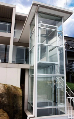 800KG 2 Berhenti Lift Komersial 4.7KW Untuk Sistem Angkat Taman