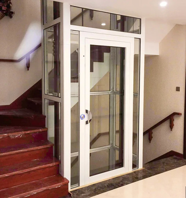 2000KG Commercial Glass Elevator 0.3m/s Lift Hidrolik Rumah