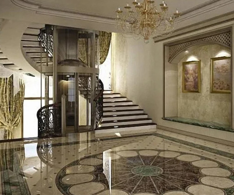 FUJI ISO9001 Panoramic Lift 12 Orang Tanpa Pit Lift