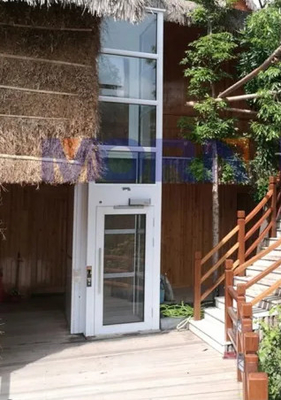 2.5m/s 1250KG Panoramic Glass Lift Tampilan 360 Derajat Lift Transparan