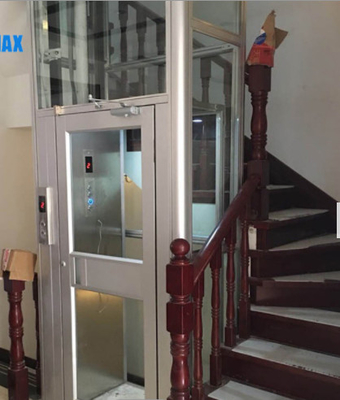 8 Orang 800KG Lift Hidrolik Tanpa Lubang 14m Lift Rumah Tangga Kecil