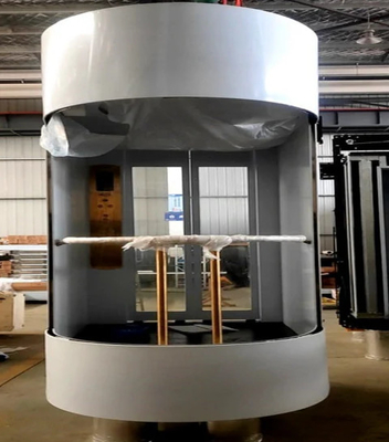 Lift Panorama Perumahan Kaca Persegi 6 Orang Gearless Motor Lift