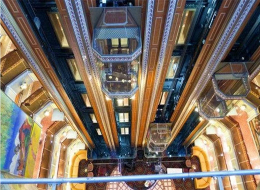 10 Orang Panoramic Elevator 800KG Round Glass Elevator Residential