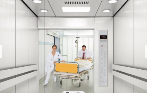 FUJI 6 Orang Rumah Sakit Tempat Tidur Lift 2.0m/s Ruang Mesin Kurang Traksi