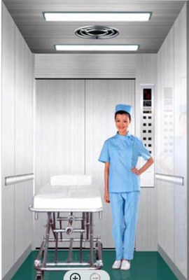 Lift Tempat Tidur Rumah Sakit MRL 1000KG VVVF Drive Medical Bed Lift