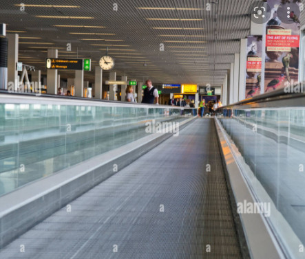 FUJI 5000KG Airport Moving Walkway Travelator Luar Ruangan 1400mm