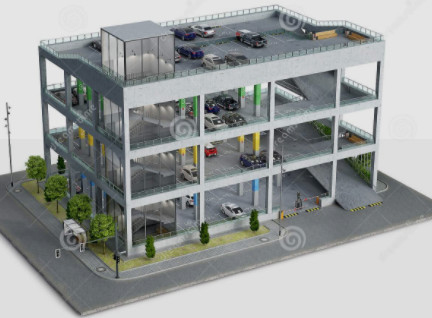 0,75m/s Bangunan Parkir Kendaraan Lift Lift ICP AC VVVF Traksi