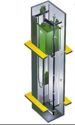 Fuji Machine Roomless Penumpang Freight Elevator 6 Orang Fujilift