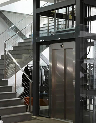 PM Gearless Traction MRL Elevator 1.0m/s 400KG 4 Lift Penumpang